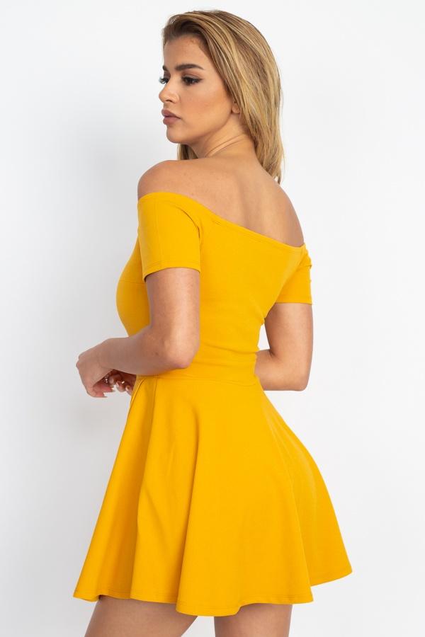 Fit & Flare Off Shoulder Romper - Absolute Fashion 2020