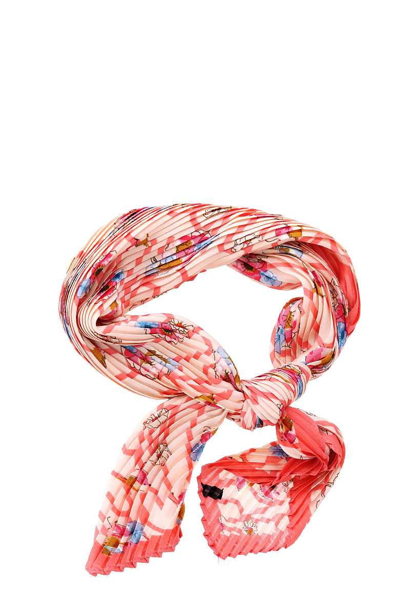 Designer Floral Print Pleated Bandana Scarf - Absolute Fashion 2020