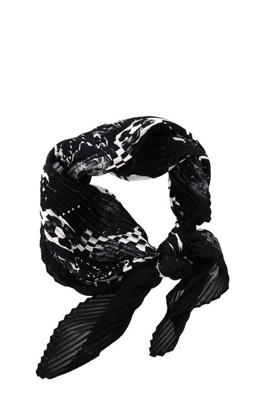 Stylish Pleated Floral Print Bandanna - Absolute Fashion 2020