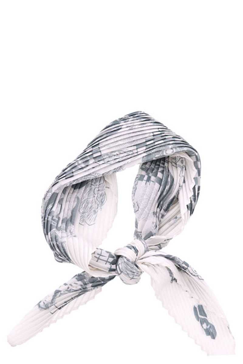 Stylish Pleated Floral Print Bandanna - Absolute Fashion 2020