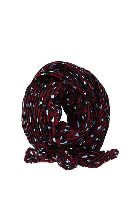 Designer Pleated Leopard Print Scarf - Absolute Fashion 2020