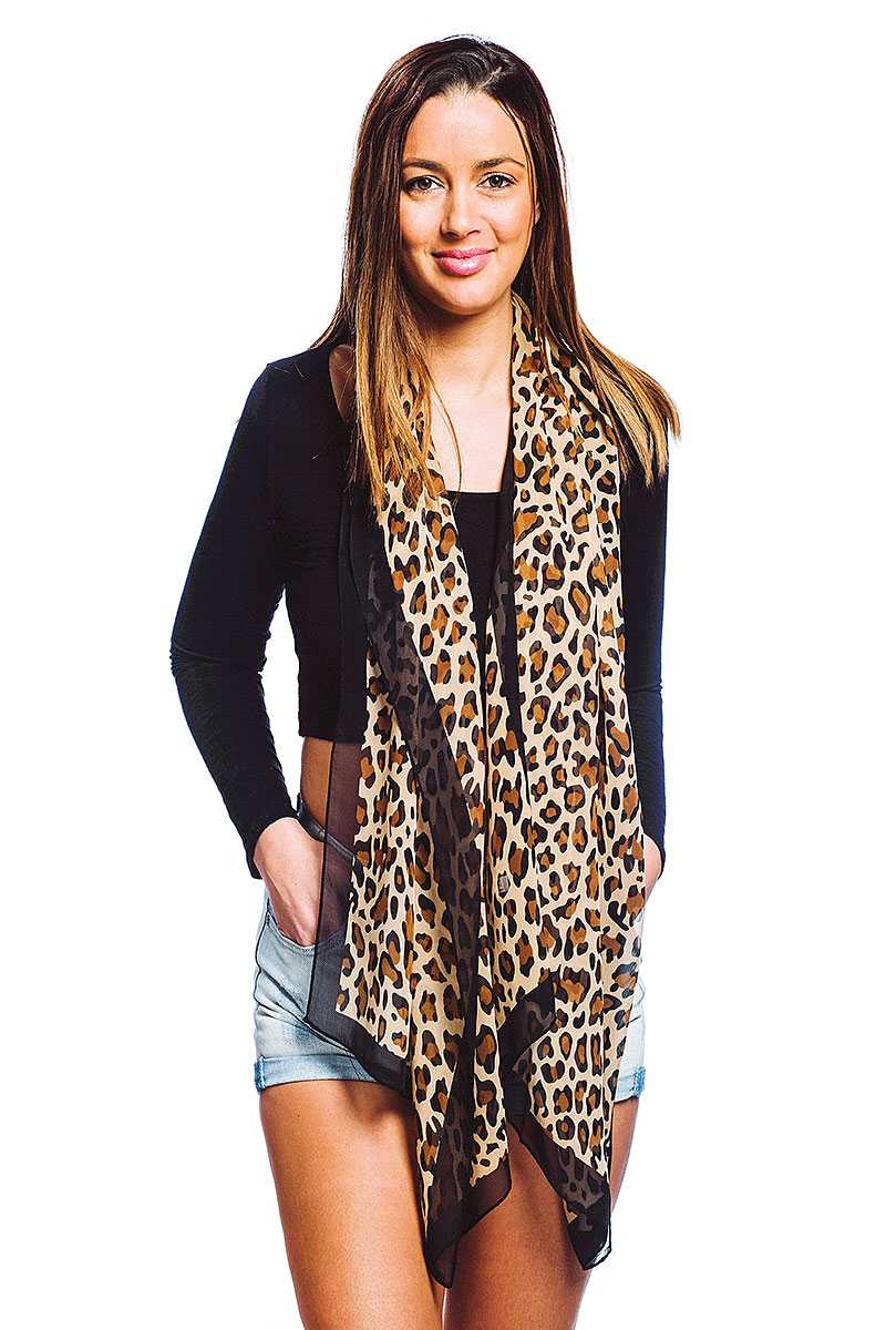 Fashion Silky Leopard Print Oblong Scarf - Absolute Fashion 2020