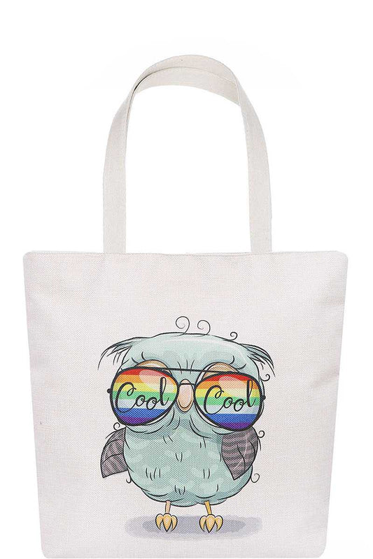 Stylish Cute Sunglasses Owl Print Ecco Tote Bag - Absolute Fashion 2020