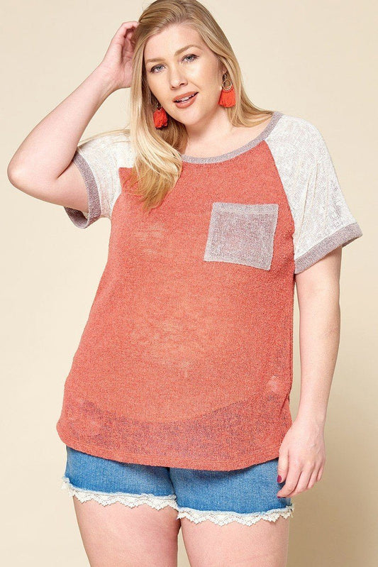 Color-blocked Sweater Knit Top - Absolute Fashion 2020