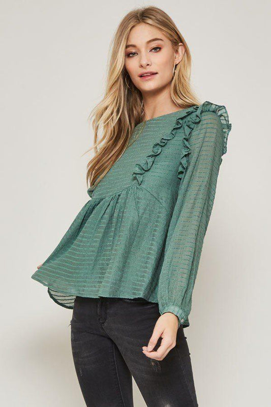 A Semi-sheer Striped Woven Top - Absolute Fashion 2020