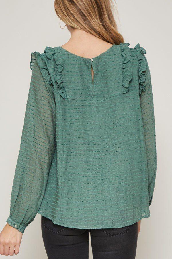 A Semi-sheer Striped Woven Top - Absolute Fashion 2020