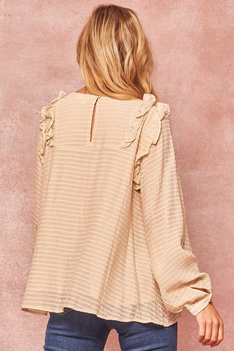 A Semi-sheer Striped Woven Top - Absolute Fashion 2020