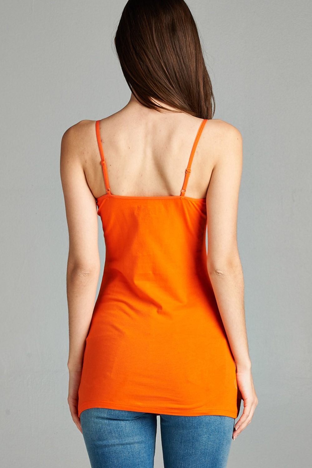 Basic Adjustable Spaghetti Strap Tunic Cami W/ Shelf Bra - Absolute Fashion 2020