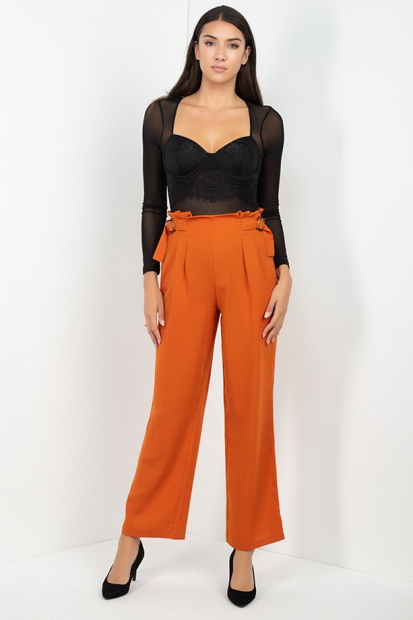 High Waist Paperbag Wide Pants - Absolute Fashion 2020