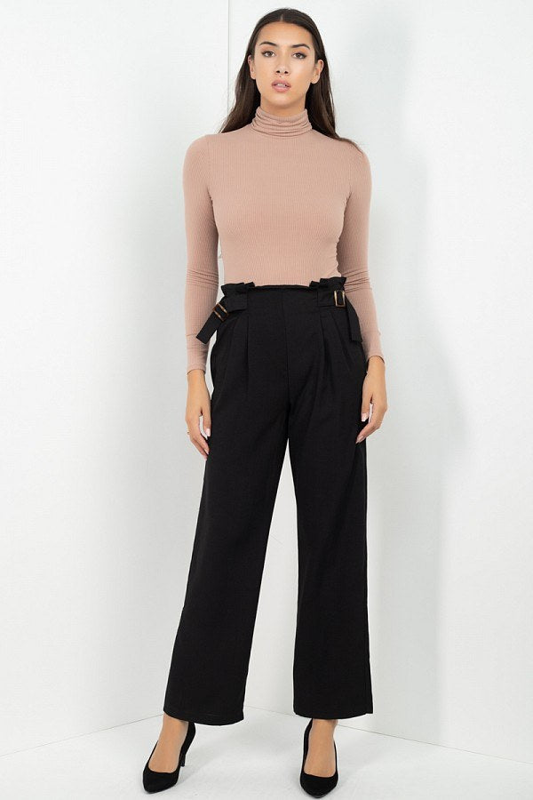 High Waist Paperbag Wide Pants - Absolute Fashion 2020