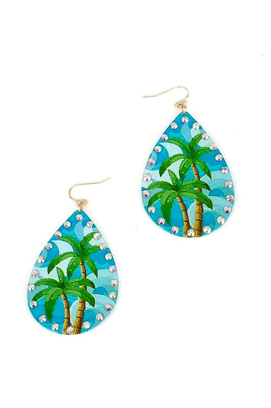 Fashion Tropical Printing Tear Drop Earring - Absolute Fashion 2020