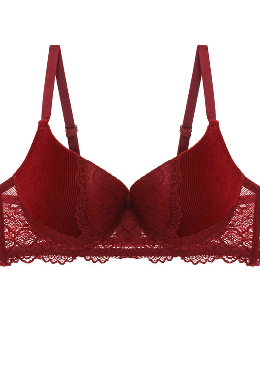 Push Up Velvet And Lace Bra - Absolute Fashion 2020