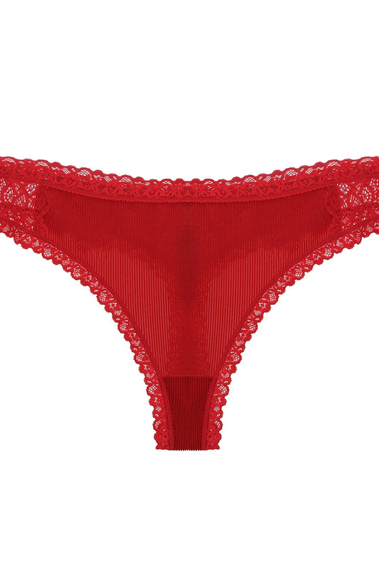 Velvet And Lace Thong - Absolute Fashion 2020