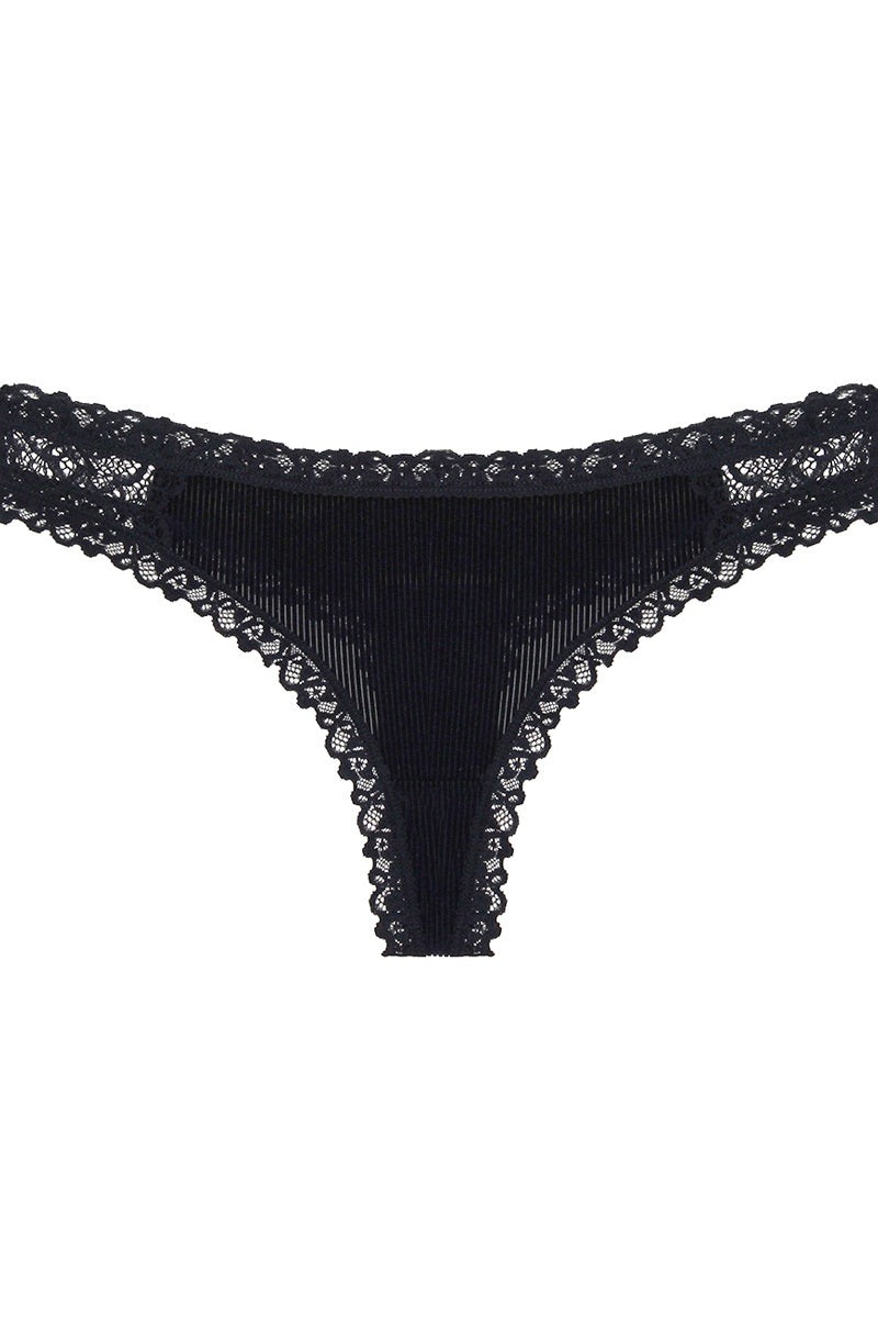 Velvet And Lace Thong - Absolute Fashion 2020