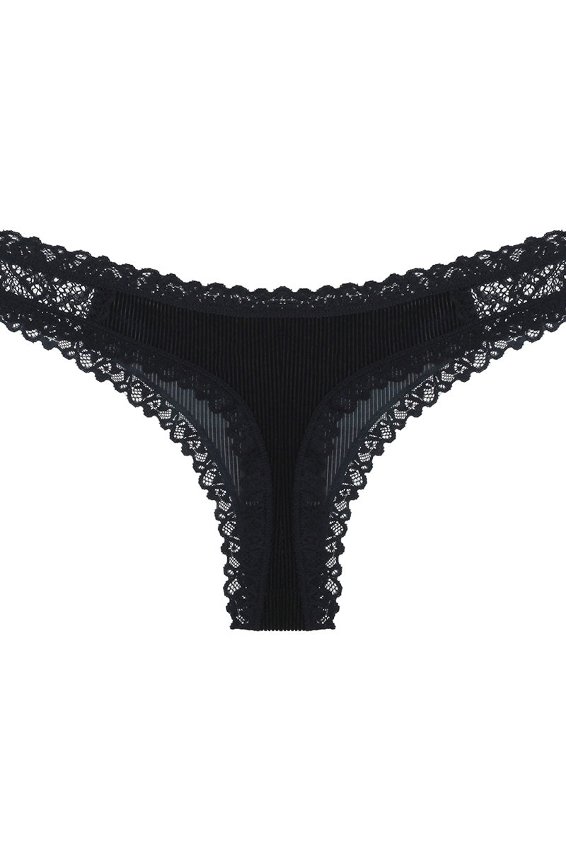 Velvet And Lace Thong - Absolute Fashion 2020