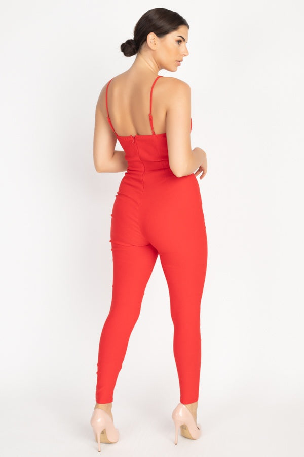 V Wire Skinny Jumpsuit - Absolute Fashion 2020