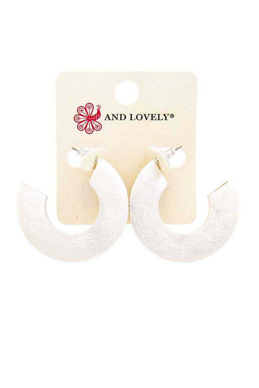 Fashion Chic Flat Macaroni Hoop Earring - Absolute Fashion 2020