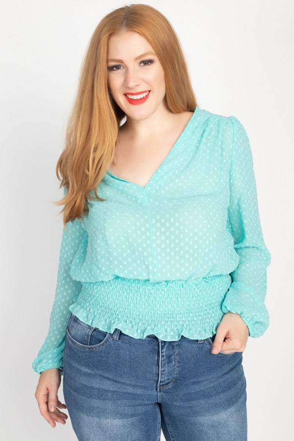 Waist Smoking V Neck Blouse - Absolute Fashion 2020