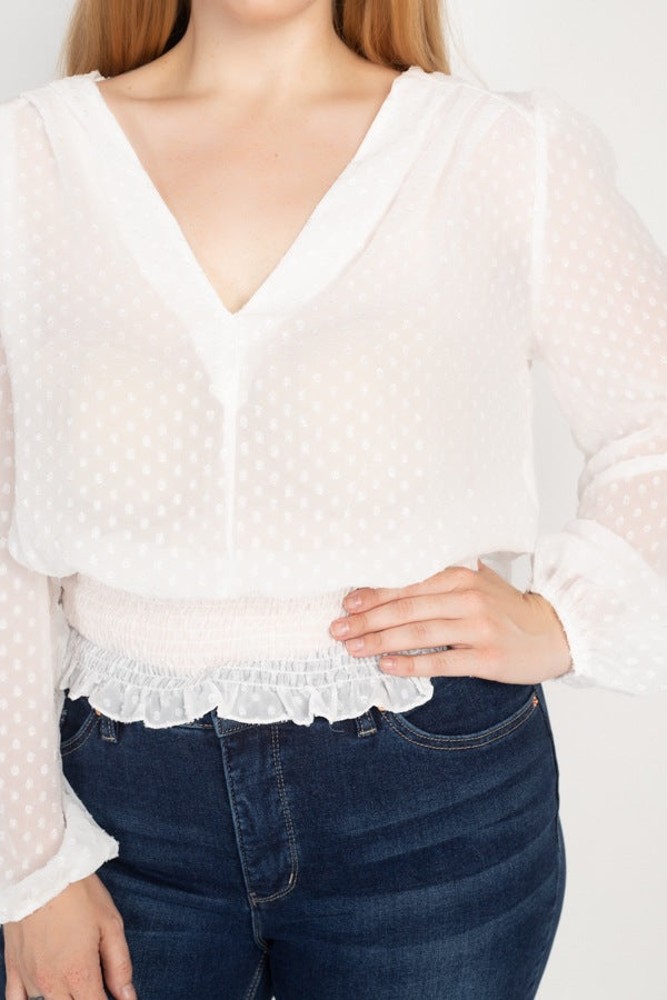 Waist Smoking V Neck Blouse - Absolute Fashion 2020