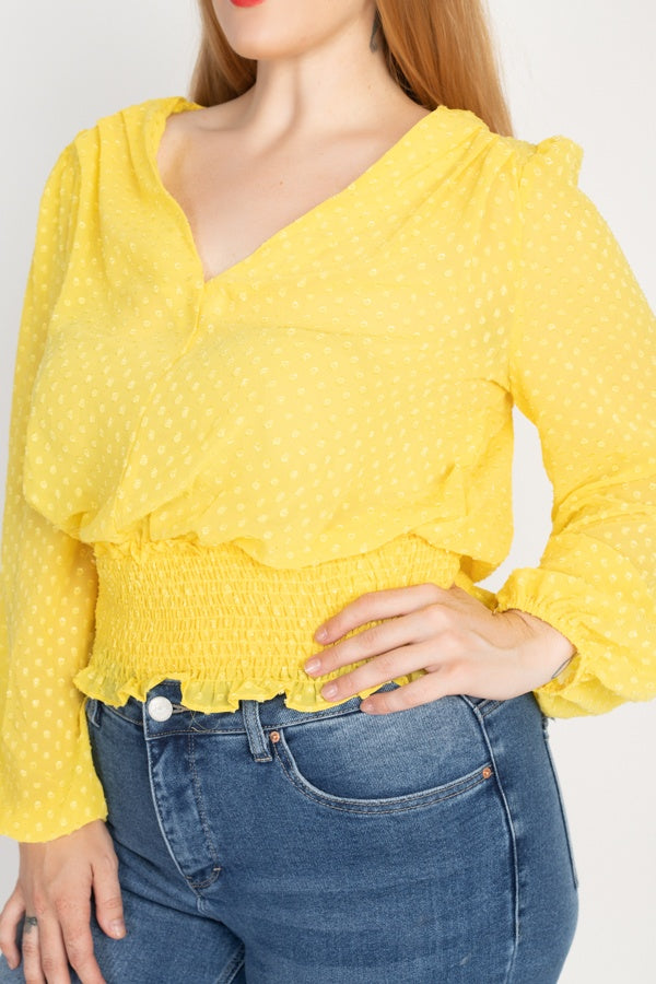 Waist Smoking V Neck Blouse - Absolute Fashion 2020