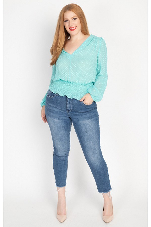 Waist Smoking V Neck Blouse - Absolute Fashion 2020