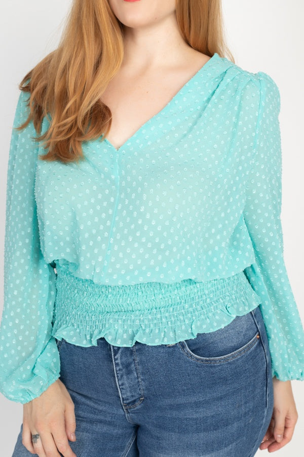 Waist Smoking V Neck Blouse - Absolute Fashion 2020