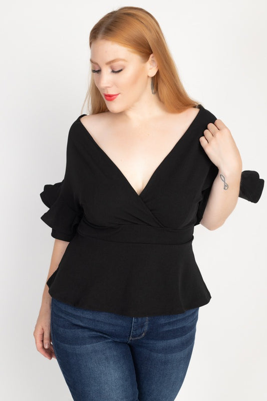 Tiered Ruffle Sleeve Top - Absolute Fashion 2020