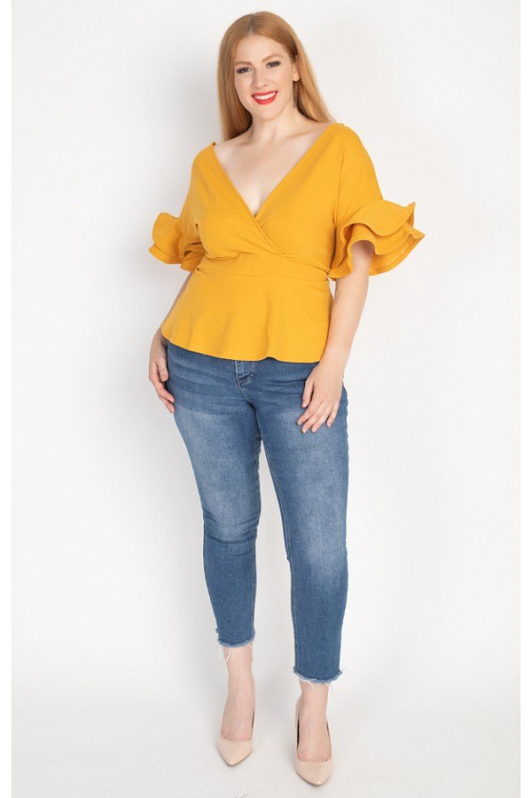 Tiered Ruffle Sleeve Top - Absolute Fashion 2020
