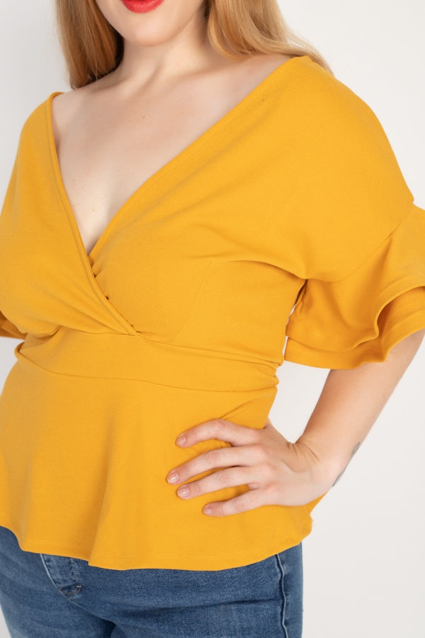Tiered Ruffle Sleeve Top - Absolute Fashion 2020