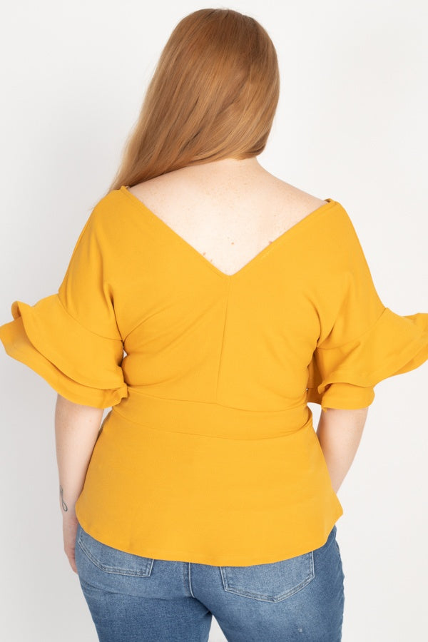 Tiered Ruffle Sleeve Top - Absolute Fashion 2020