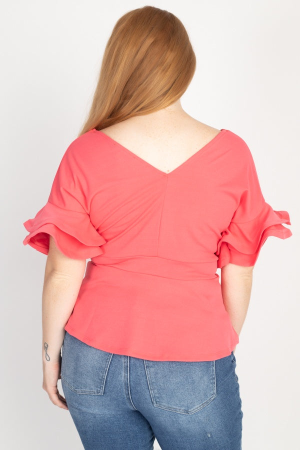 Tiered Ruffle Sleeve Top - Absolute Fashion 2020