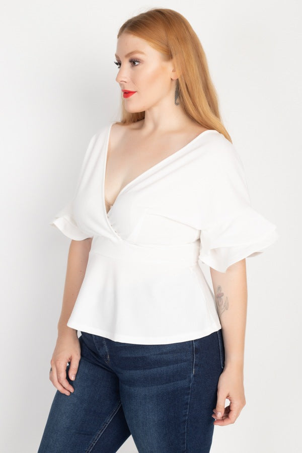 Tiered Ruffle Sleeve Top - Absolute Fashion 2020