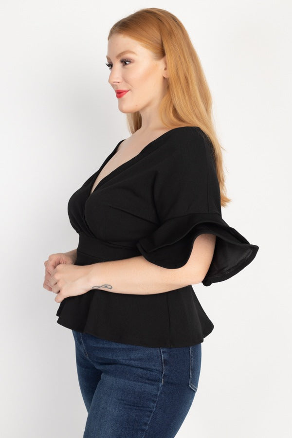 Tiered Ruffle Sleeve Top - Absolute Fashion 2020