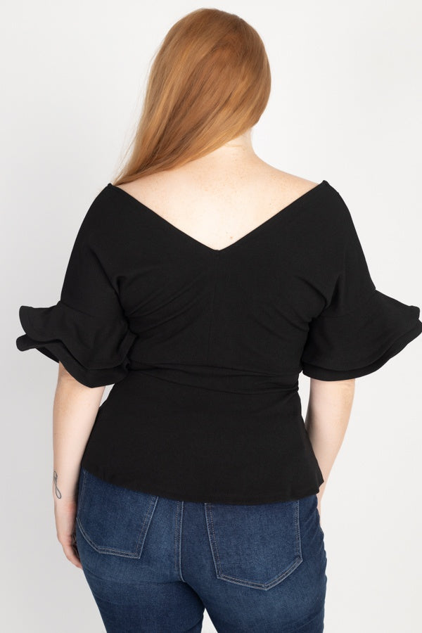 Tiered Ruffle Sleeve Top - Absolute Fashion 2020