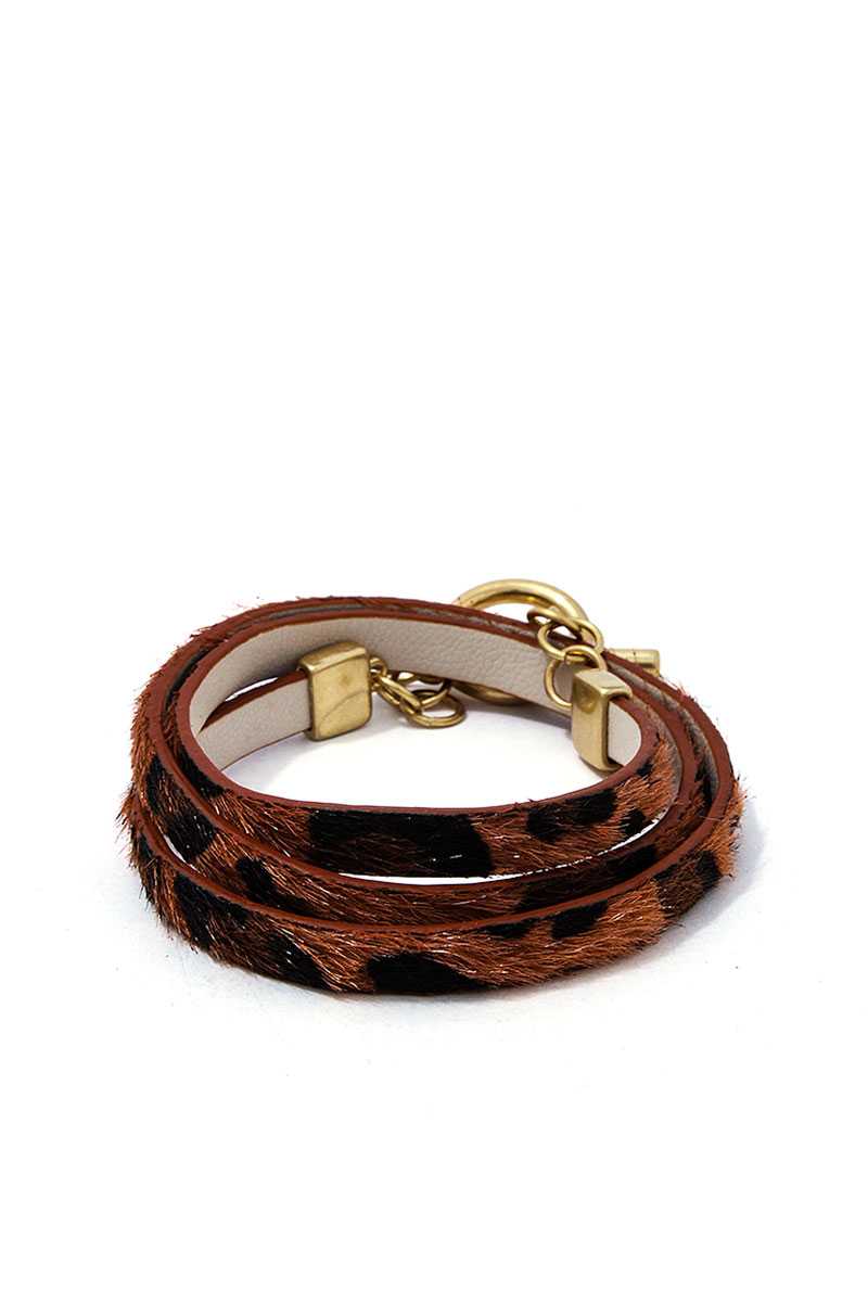 Animal Print Wrap Bracelet - Absolute Fashion 2020
