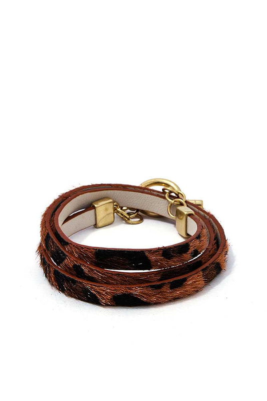 Animal Print Wrap Bracelet - Absolute Fashion 2020