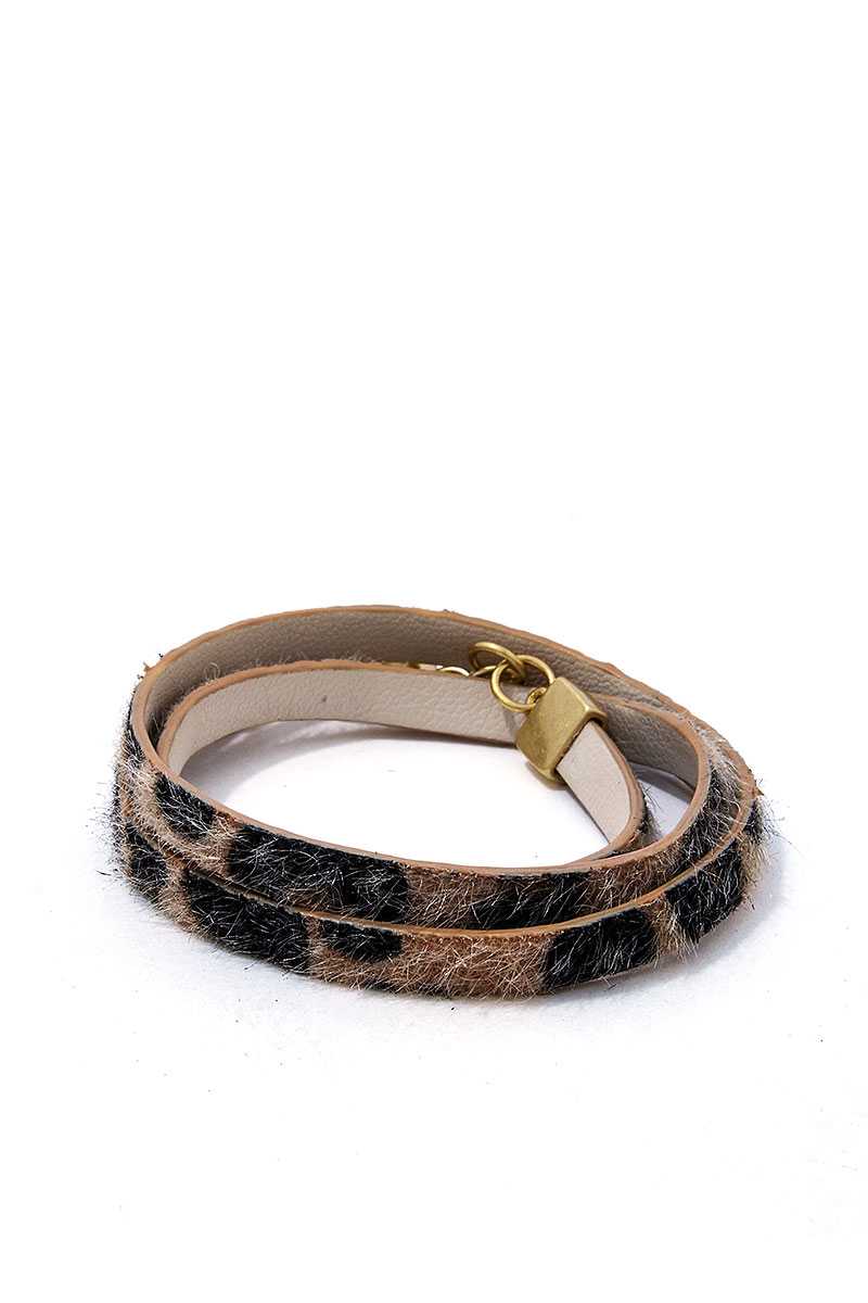 Animal Print Wrap Bracelet - Absolute Fashion 2020