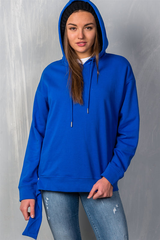 Uneven Hem Graphic "venice" Pullover Hoodie - Absolute Fashion 2020