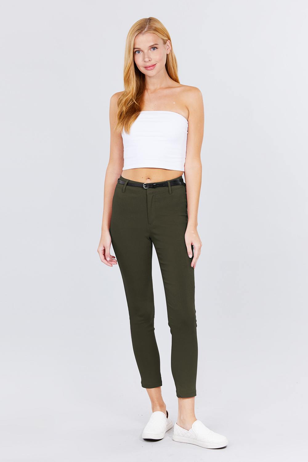 Bengaline Belted Pants - Absolute Fashion 2020