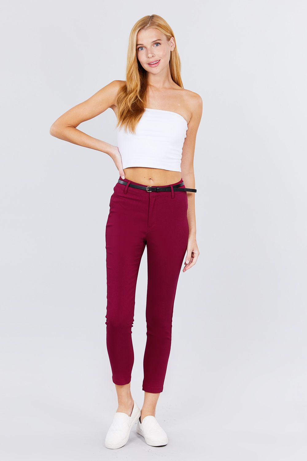 Bengaline Belted Pants - Absolute Fashion 2020