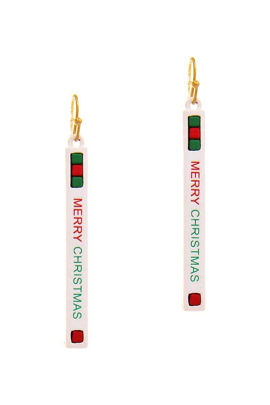 Trendy Merry Christmas Strap Design Earring - Absolute Fashion 2020
