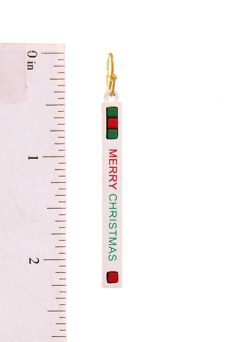 Trendy Merry Christmas Strap Design Earring - Absolute Fashion 2020