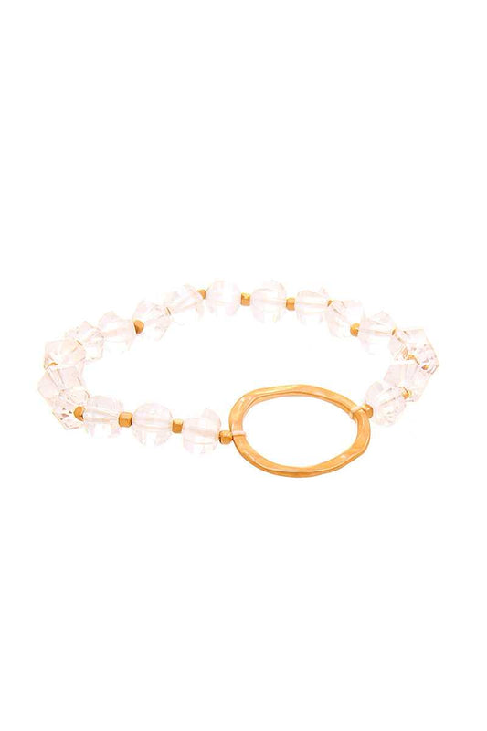 Crystal Linked Circle Shape Bracelet - Absolute Fashion 2020