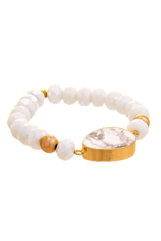 Crystal Oval Multi Bead Bracelet - Absolute Fashion 2020