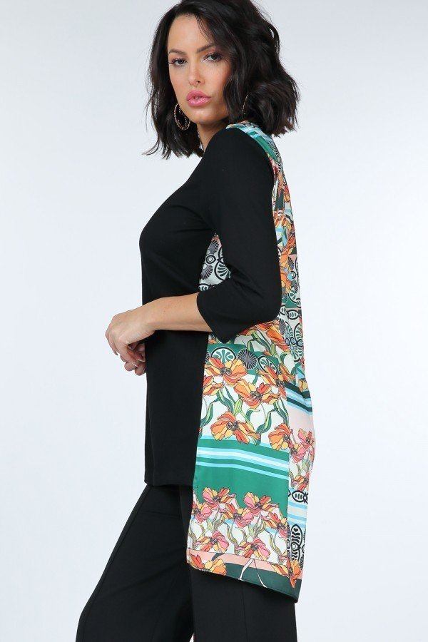 Asymmetrical Print High Low Top - Absolute Fashion 2020