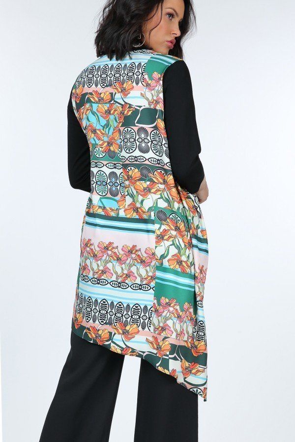Asymmetrical Print High Low Top - Absolute Fashion 2020