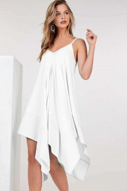 Asymmetrical Shoulder Strap Sleeveless Midi Dress - Absolute Fashion 2020