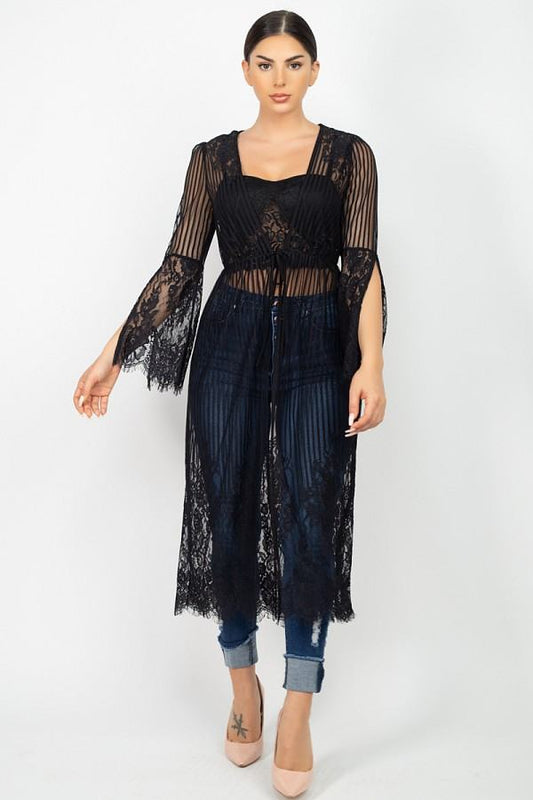 Stripe Mesh Cardigan - Absolute Fashion 2020