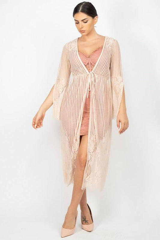 Stripe Mesh Cardigan - Absolute Fashion 2020