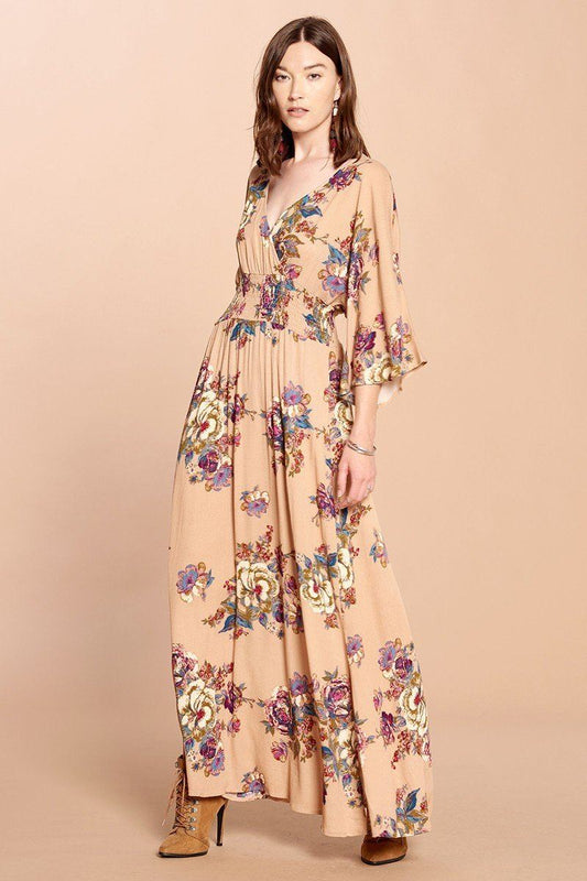 Floral Print Maxi Wrap Dress - Absolute Fashion 2020